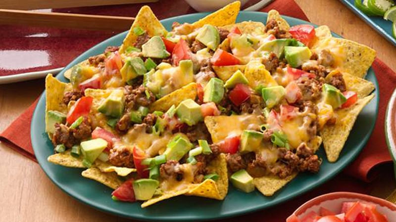 Auðveld nachos með nautahakki